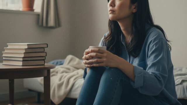 うまくいかない時期にいる自分を責めず、立ち止まりながらも前を向こうとしている状態